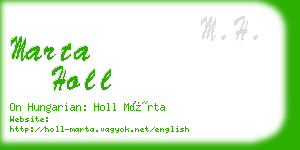 marta holl business card